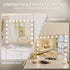 White Bluetooth Hollywood Mirror Rectangle Vanity Wall Light