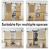 Sliding Barn Door Kit Heavy Duty Rust Resistant Single 2.44M