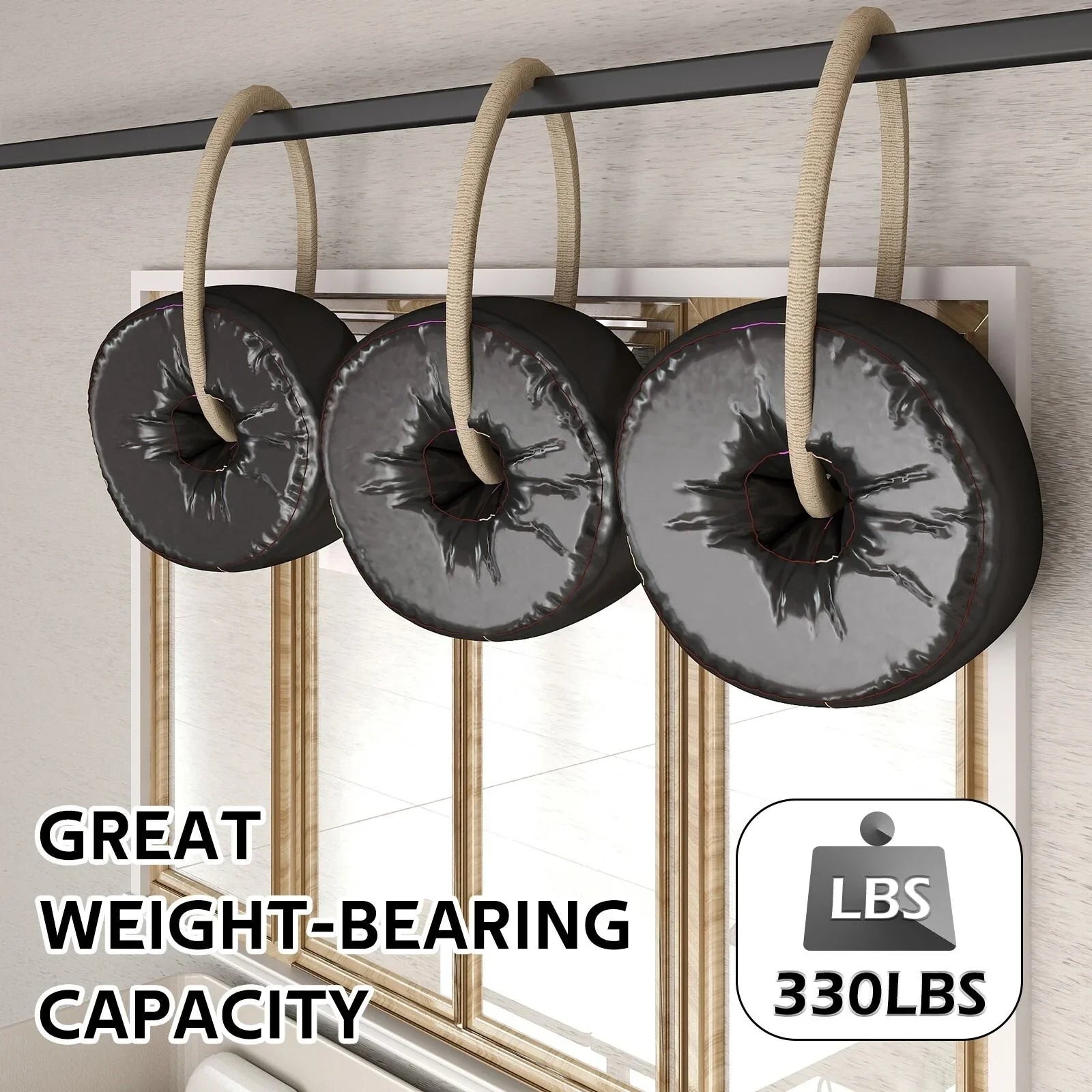 Sliding Barn Door Kit Heavy Duty Rust Resistant Single 2.44M