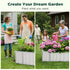 Galvanised Steel Raised Garden Rectangle Bed 160x80x42cm No-Screw Oval