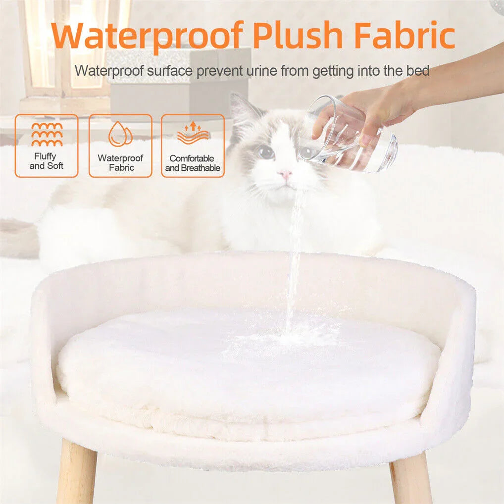 Luxury Round Pet Sofa Bed 40cm Soft Cushion Anti-skid