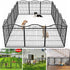 8 Panel Pet Playpen Gate Extension w/ Lockable Door
