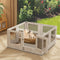 Large Dog Indoor Whelping Box, Tempered Glass & MDF