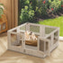 Large Dog Indoor Whelping Box, Tempered Glass & MDF