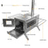 Stainless Steel Wood Burning Stove 1 Burner Camping BBQ with Chimney