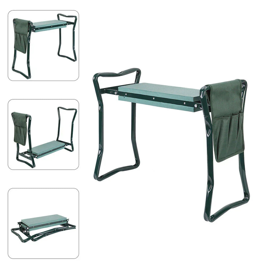 XXL Garden Kneeler Seat Stool with Pocket, 150kg Load