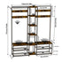 Corner Coat Stand with Shoe Bench Metal & MDF Organizer