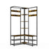 Corner Coat Stand with Shoe Bench Metal & MDF Organizer