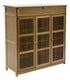 Wooden Shoe Rack XL 4 Tier 3 Doors Drawers Shelves Cabinet Organizer