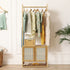 Bamboo Clothes Rack Coat Stand 168cm High Polish 53cm Length