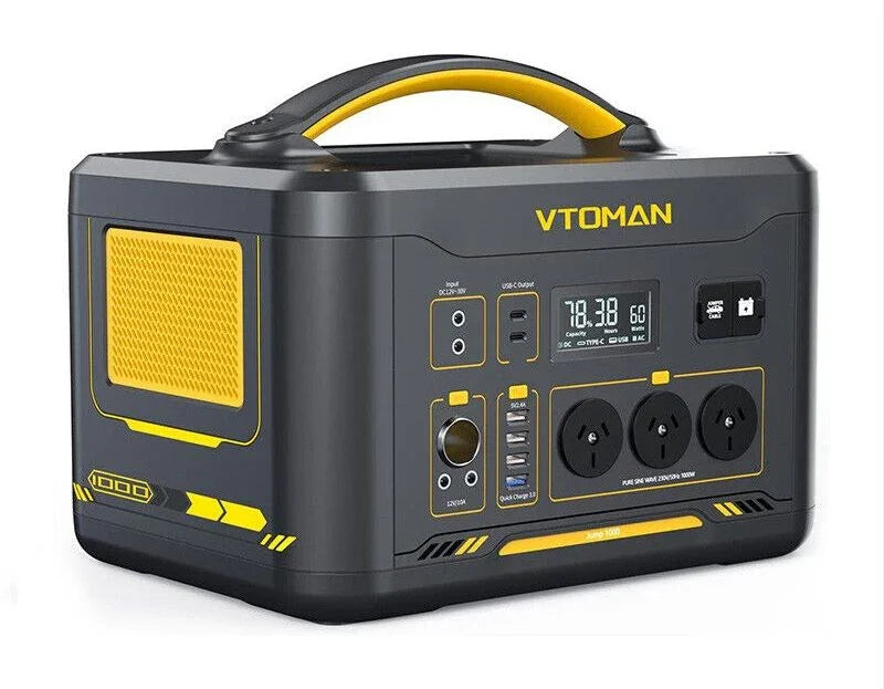 1000W 1408Wh Solar Generator 10A Black Portable Power Station