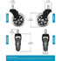 3 Swivel Rollerblade Chair Wheels, 7/16 Stem, All Floors - 5 Pack