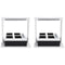 2 x Herb Lamp LED 4 Pot Grower 37 x 22 x 36cm