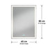 Aurea integrated led plug in wall mirror
