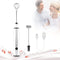 Silver Rechargeable Electric Milk Frother Handheld 3 Speeds