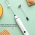 Silver Rechargeable Electric Milk Frother Handheld 3 Speeds