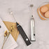 Silver Rechargeable Electric Milk Frother Handheld 3 Speeds