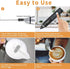 Silver Rechargeable Electric Milk Frother Handheld 3 Speeds