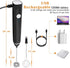 Black Rechargeable Electric Milk Frother Handheld 3 Speeds