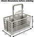 Universal Dishwasher Cutlery Basket 24 x 14 x 12 cm