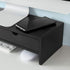 Black Monitor Stand Desk Organizer with 2 Drawers