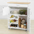 Kitchen Trolley with Wine Racks, Portable Workbench and Serving Cart for Bar or Dining