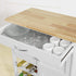 Kitchen Trolley with Wine Racks, Portable Workbench and Serving Cart for Bar or Dining