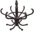 Brown Coat Rack with Stand Wooden Hat and 12 Hooks Hanger Walnut tree