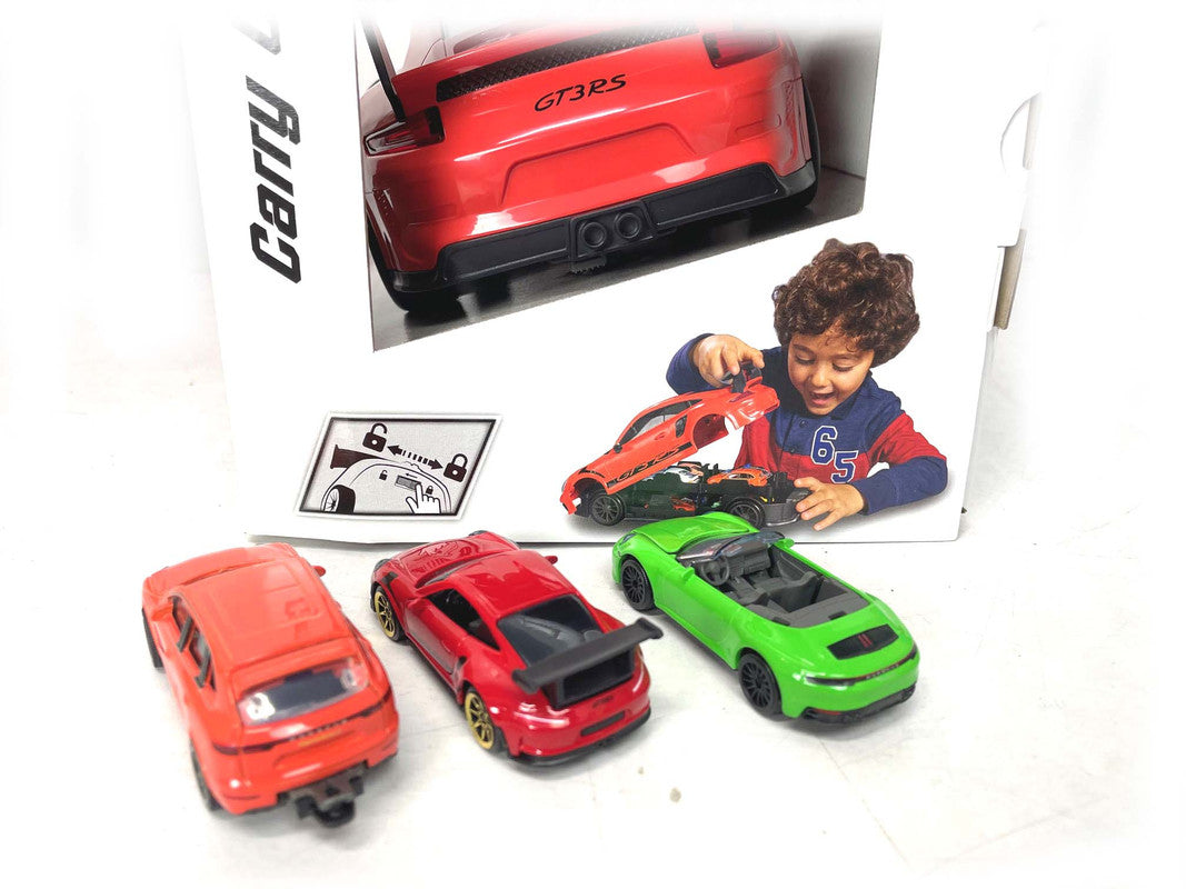 Porsche 911 GT3 RS Carry Case Playset including 4x Diecast Model Cars
