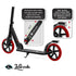 Pulse Kick Push Commuter Scooter Teen Adult Black