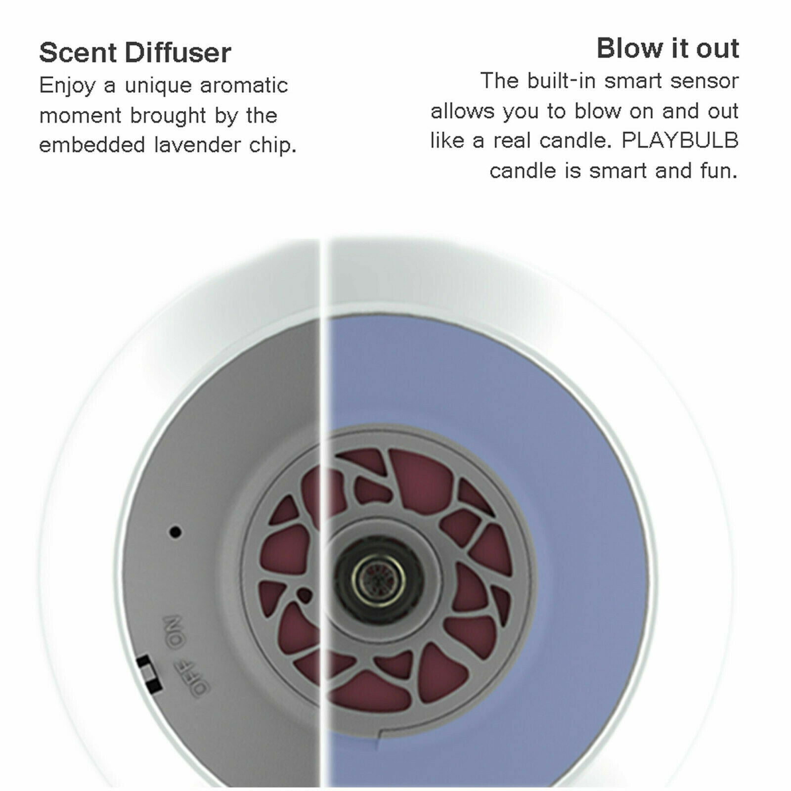 Twin Pack  PlayBulb LED Flameless Candle Night Light App Control Wedding Party