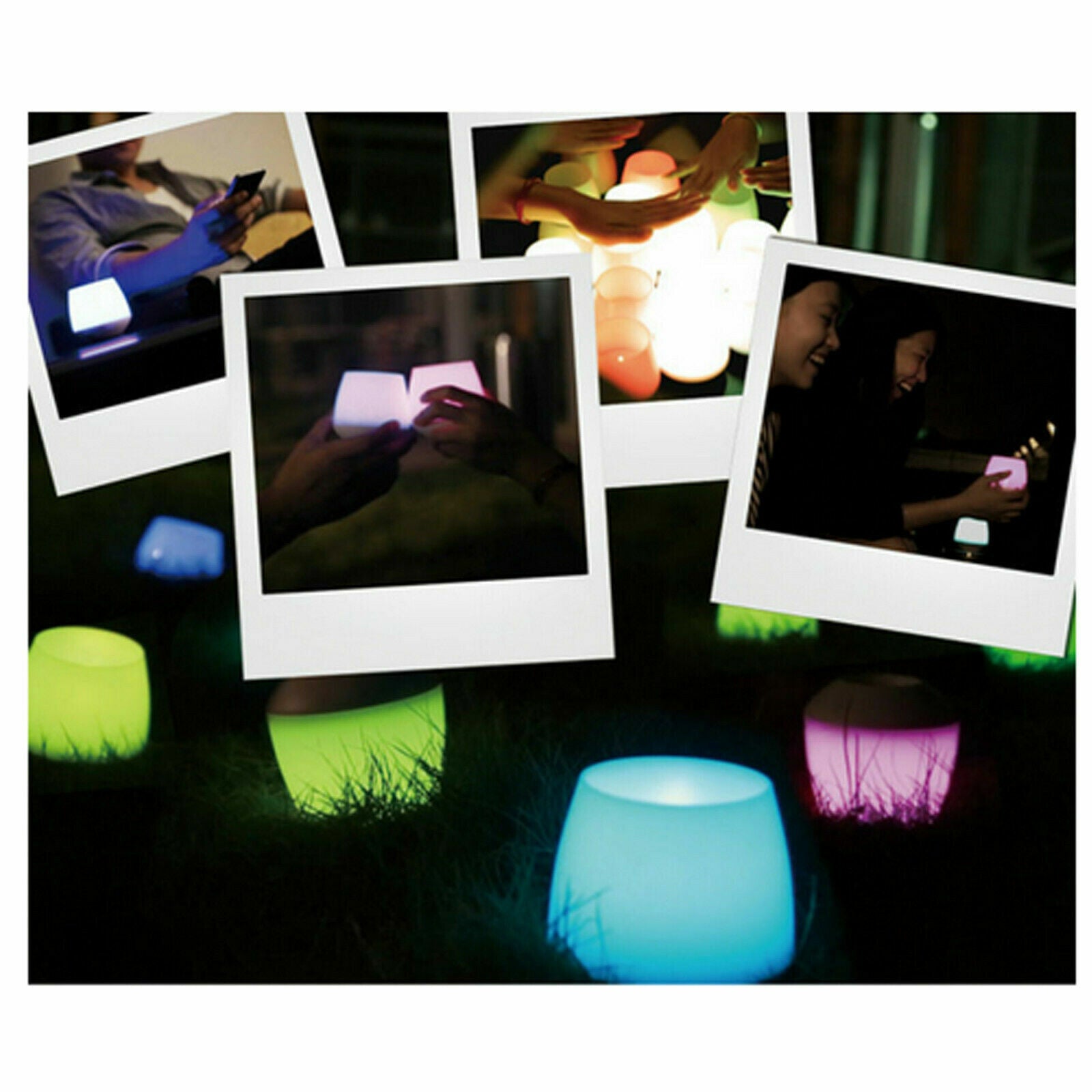 Twin Pack  PlayBulb LED Flameless Candle Night Light App Control Wedding Party