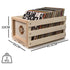 Vinyl LP Record Storage Crate Natural Wood Holds up to 75