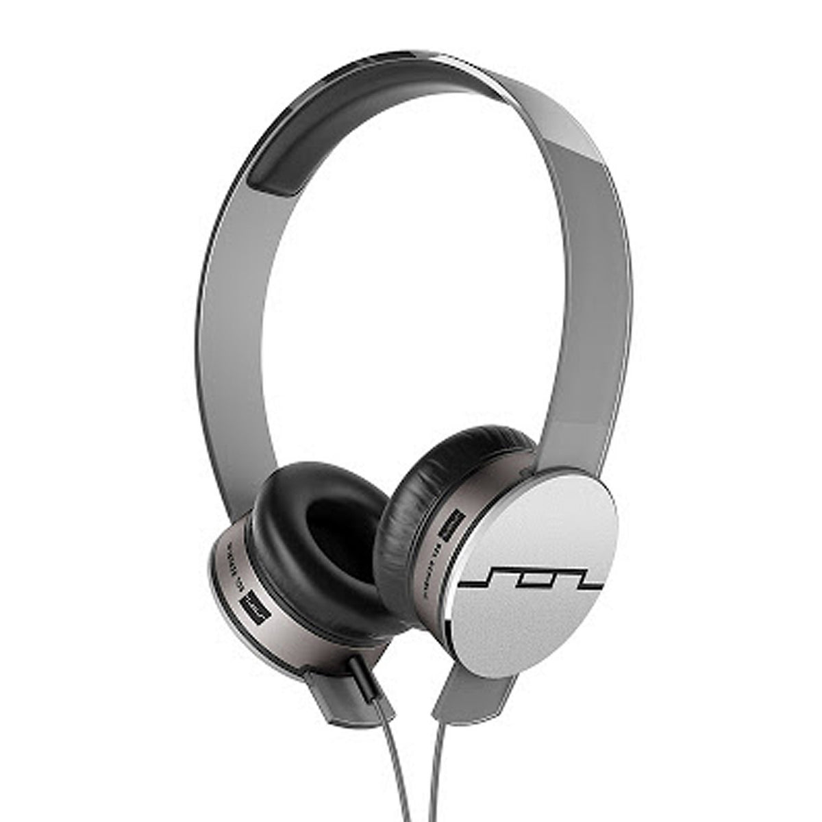 SOL Republic Tracks HD V10 On Ear Headphones Wired 3.5mm with Mic Silver Grey