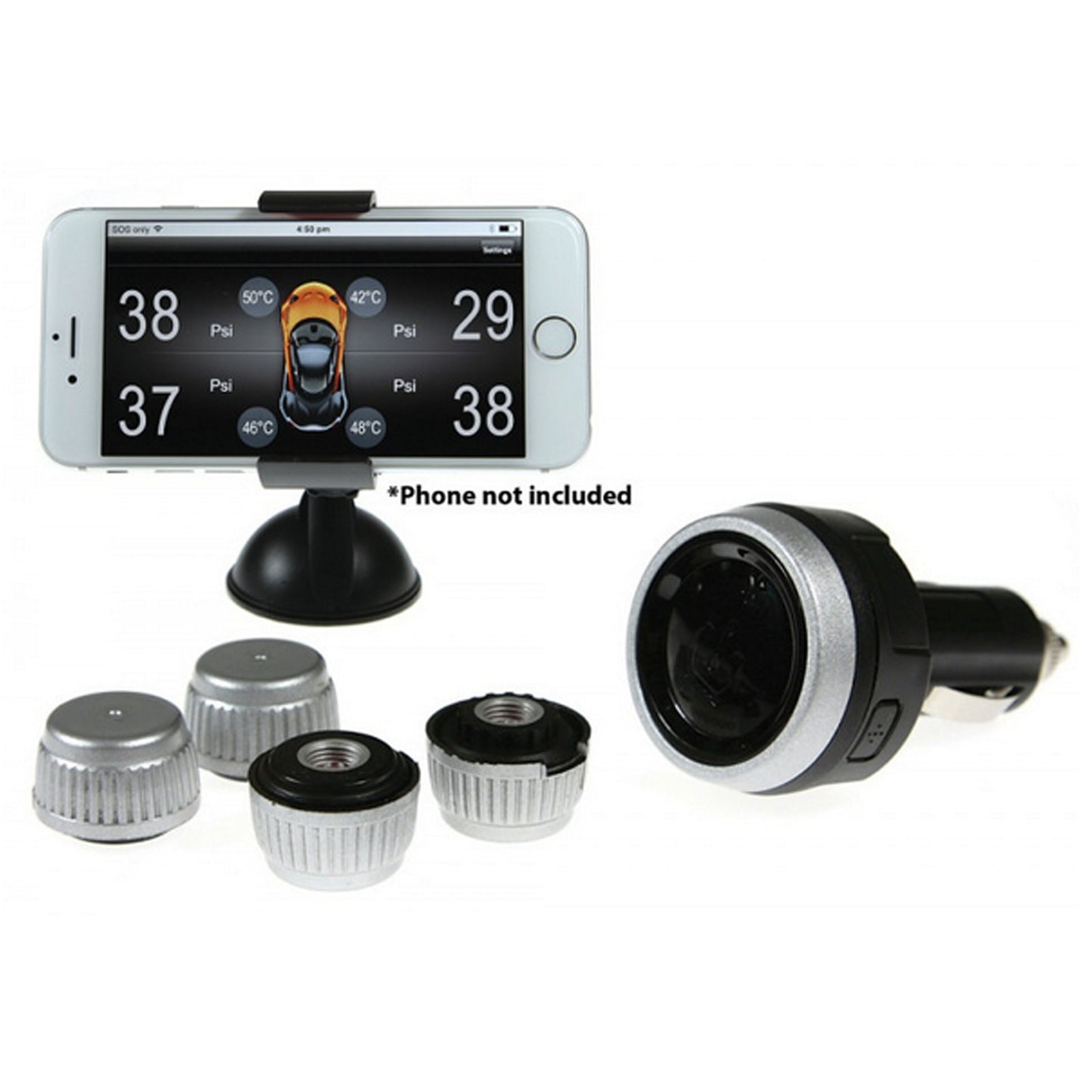 Gator BT Tyre Pressure Monitor – Wireless 4‑Sensor TPMS App Control