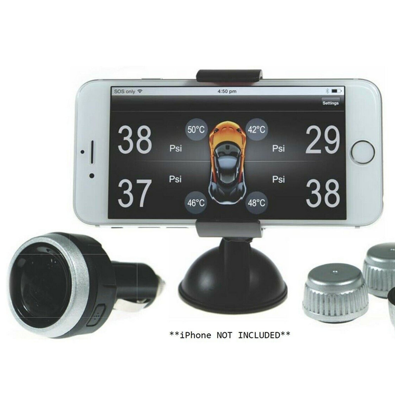 Gator BT Tyre Pressure Monitor – Wireless 4‑Sensor TPMS App Control