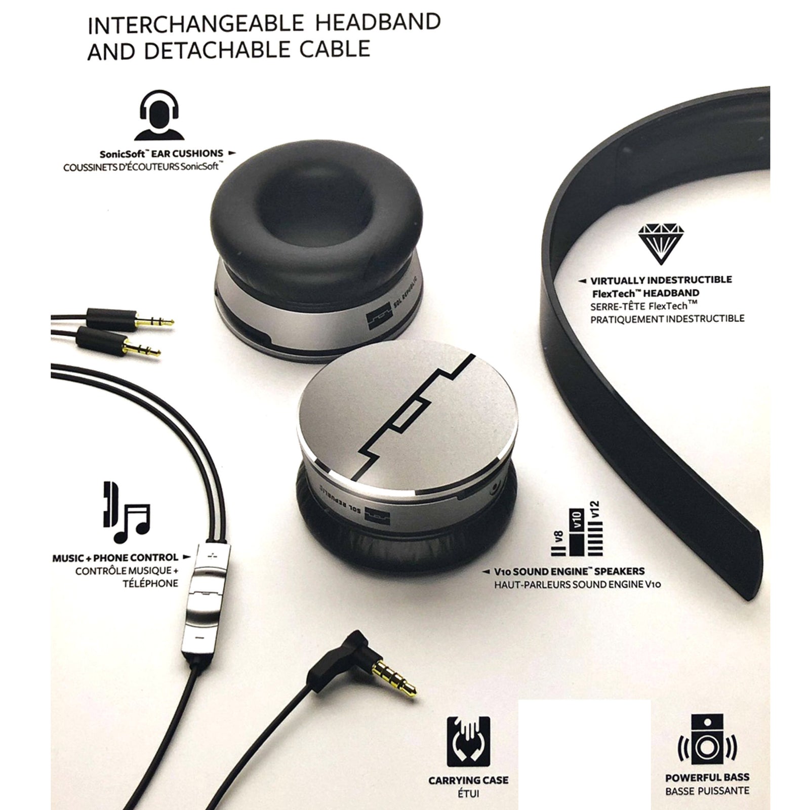 Tracks HD High Def V10 Headphones On Ear Wired Red