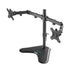 activiva Dual-Screen Articulating Monitor Arm with Free-Standing Desktop Base