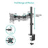 ErgoLife Single Monitor Screen Double Joint Monitor Arm