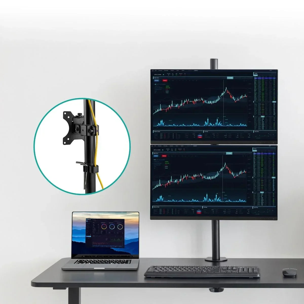 activiva Dual-Screen Articulating Vertical Monitor Arm