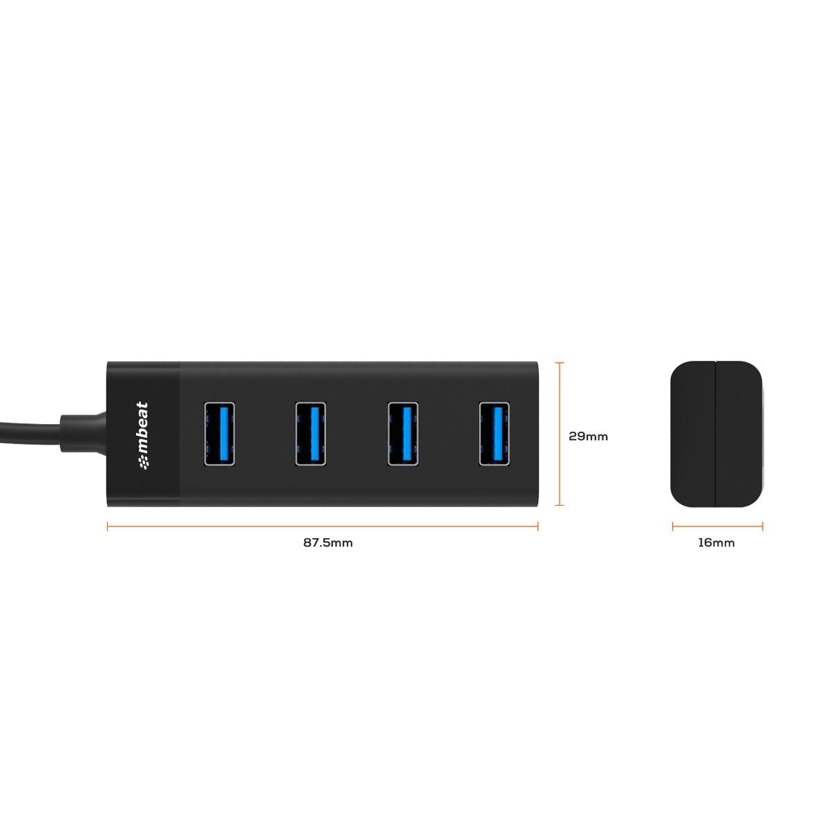 4-Port USB-C Hub with USB-C DC Port