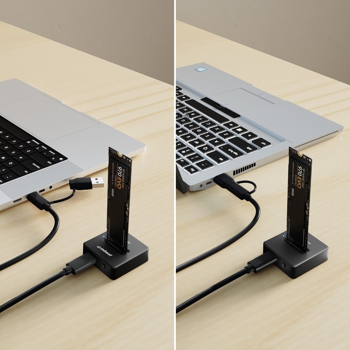 H5 Tool-Free Mini M.2 NVMe & SATA SSD Dock with USB-C 10Gbps Speed
