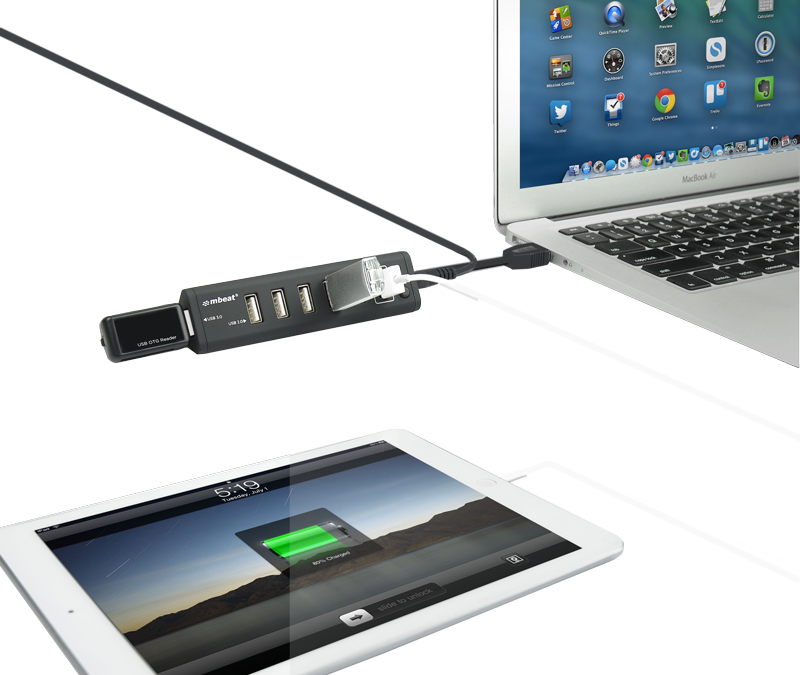 7-Port USB 3.0 x 1 + USB 2.0 x 6 Hub with 2.1A Smart Charging Function