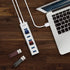7-Port USB 3.0 Aluminum Slim Hub With Power For PC and MAC