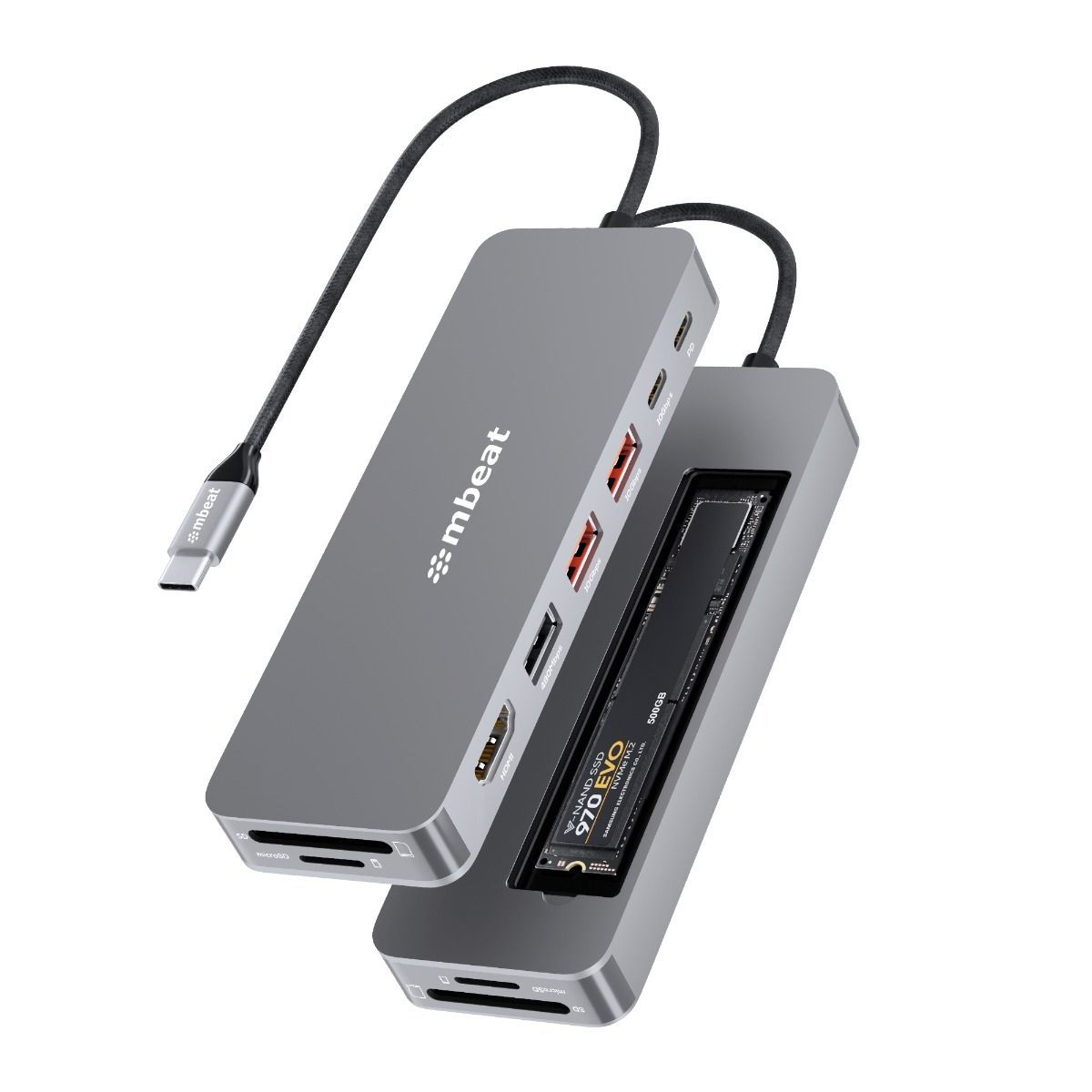 Elite 9-in-1 USB-C Multiport Hub with Built-in M.2 NVMe SSD Enclosure
