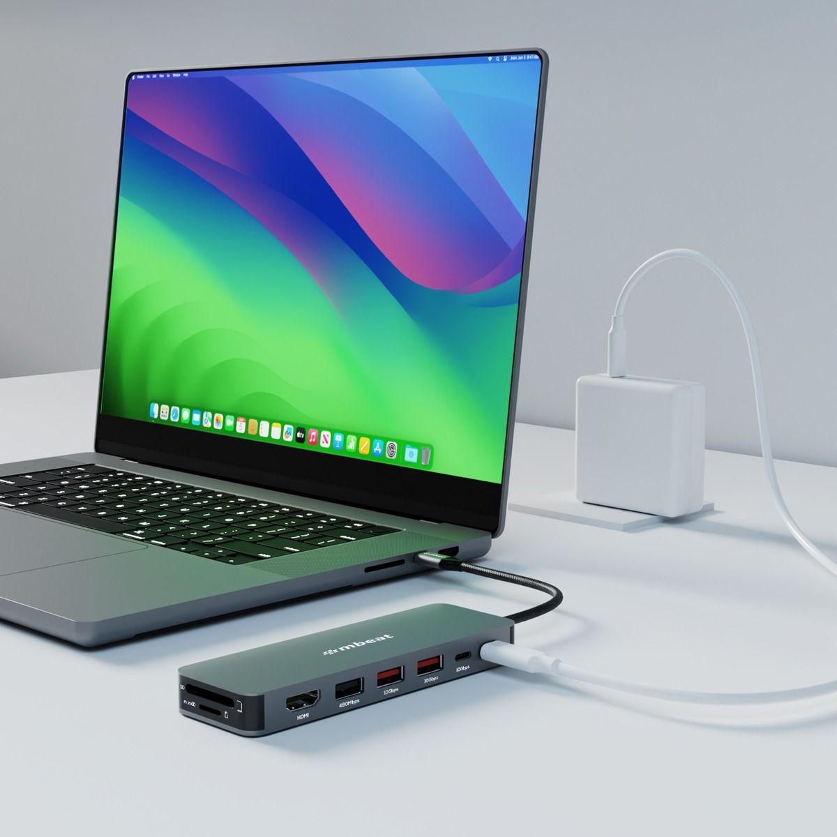 Elite 9-in-1 USB-C Multiport Hub with Built-in M.2 NVMe SSD Enclosure