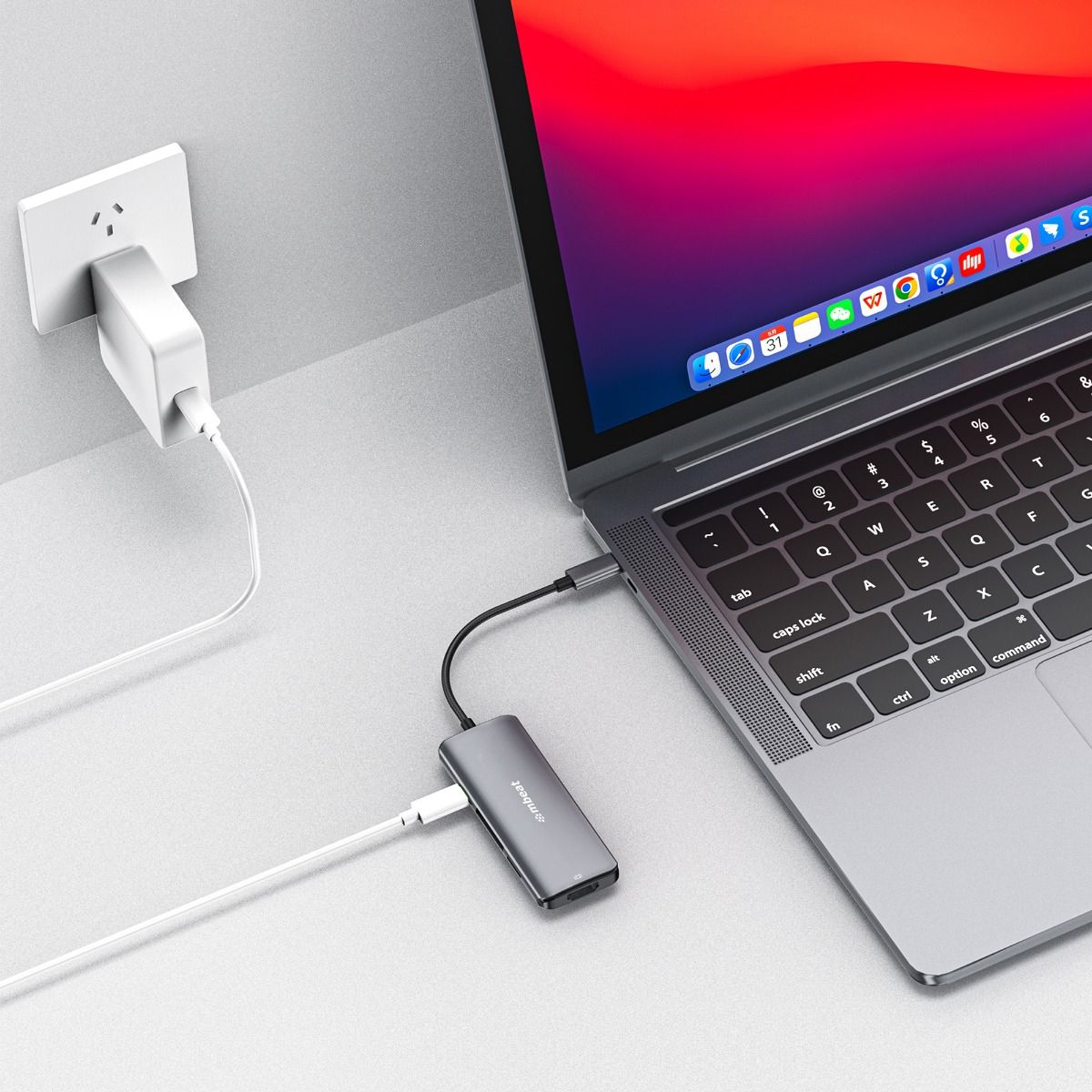 7-in-1 USB-C 3.2 Gen2 Hub with 8K Video, 10Gbps Data - Space Grey