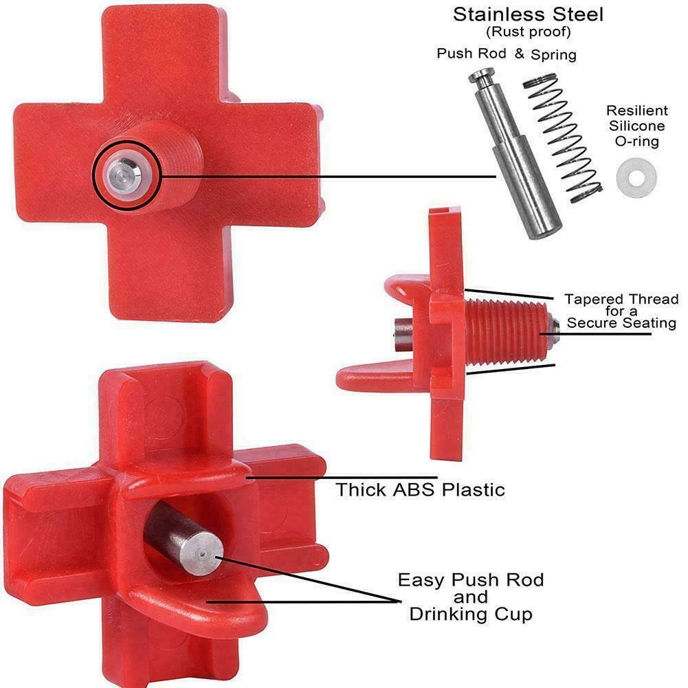 Horizontal Poultry Water Nipple 5Pk