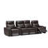 Chicago 4 Seat Home Theatre Genuine Leather Lounge with all Electric Recliners & 4 Cup Holders