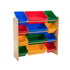 Kids Organiser Shelf Storage Rack for Toys - 12 Multicoloured Bins